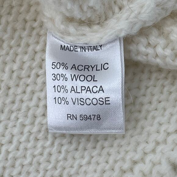 Anthropologie Elsamanda Women's Cable Knit Sweater, Wool/Alpaca Blend, Sz. M - Picture 7 of 11